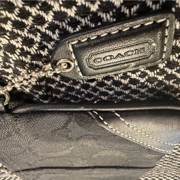 Coach Black Wristlet with Silver Accents